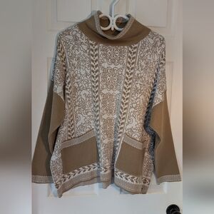 Shannon Passero Women's Sweater Cowl Neck Pockets Pullover One Size Fits All